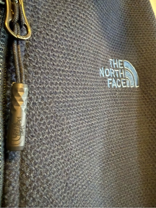 The North Face Men's Medium Texture Cap Rock Fleece Navy 1/4 Zip Gorpcore Cabin - Picture 4 of 12